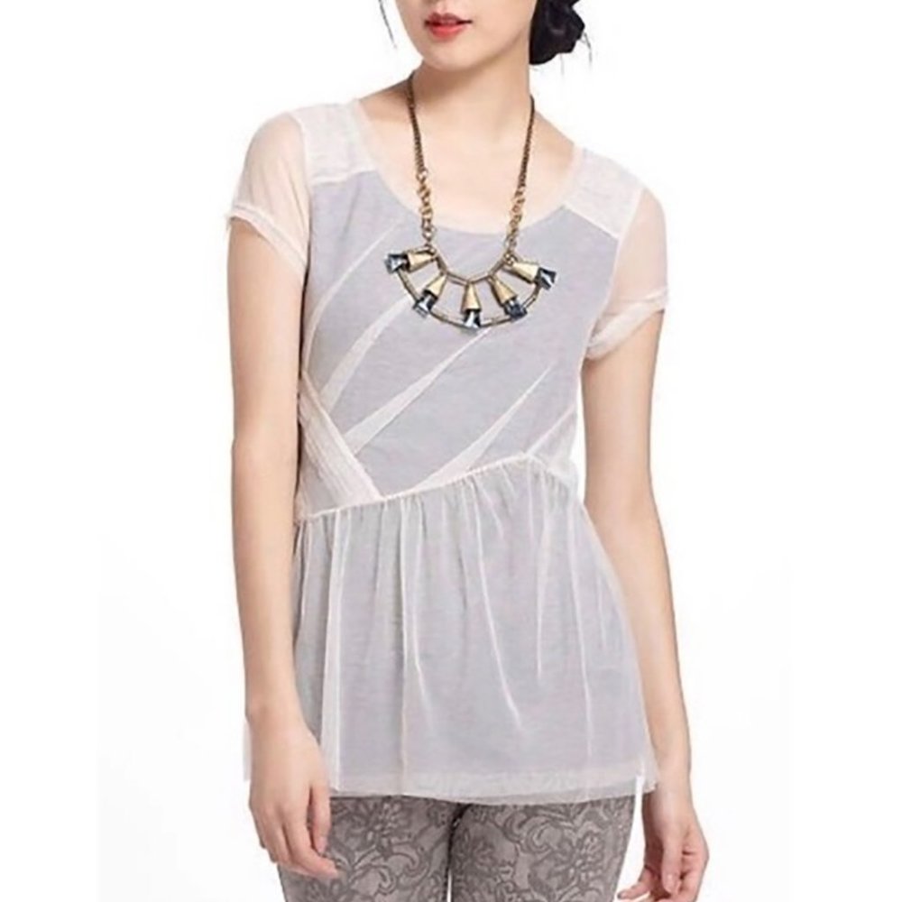 Anthropologie Tulle Dahlia Top